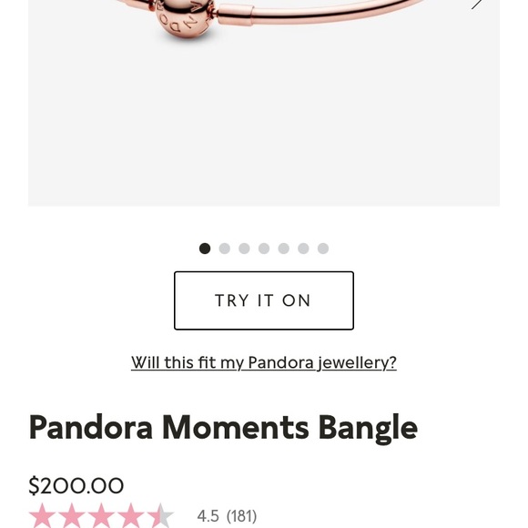 Pandora Rose Bangle with signature clip - Picture 3 of 3
